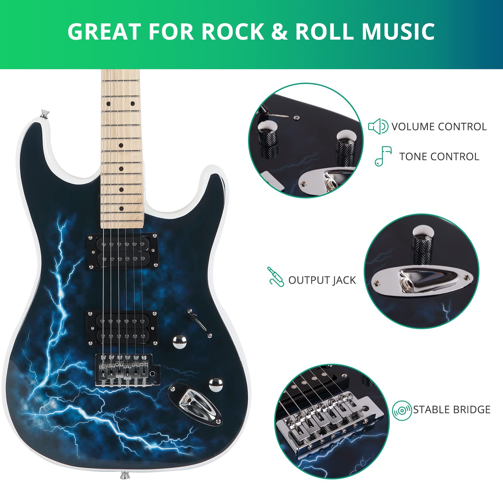 ギター Far east electric little gain BUMP Amazon.com: Ktaxon 39 Inch Electric Guitar, Full Size Solid